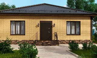 Проекты одноэтажных домов из кирпича | Строй-Грч - Горячий Ключ от 3570 рублей