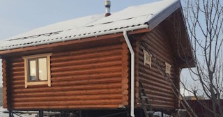 Баня из оцилиндрованного бревна под ключ в Горячем Ключе - от 132600 рублей